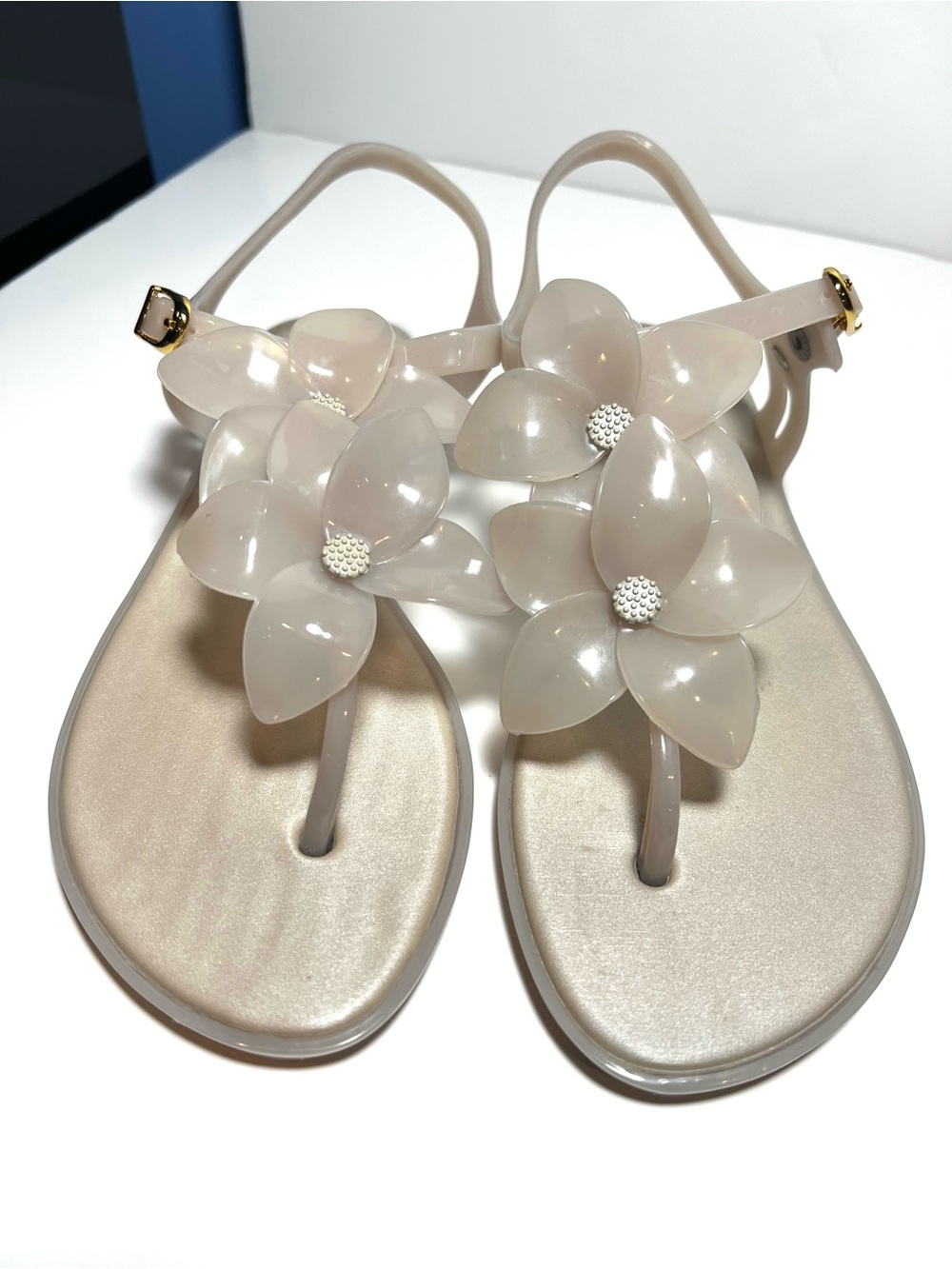 Melissa Pearl Floral Jelly Sandals in Ivory size 6
